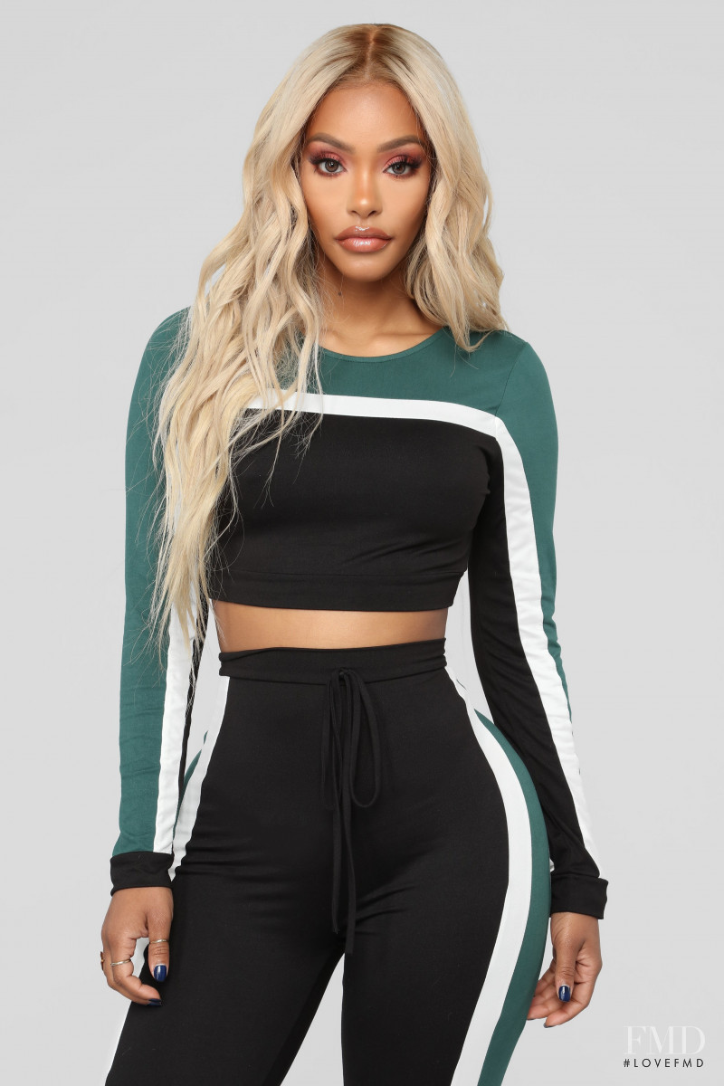 Yodit Yemane featured in  the Fashion Nova catalogue for Winter 2018