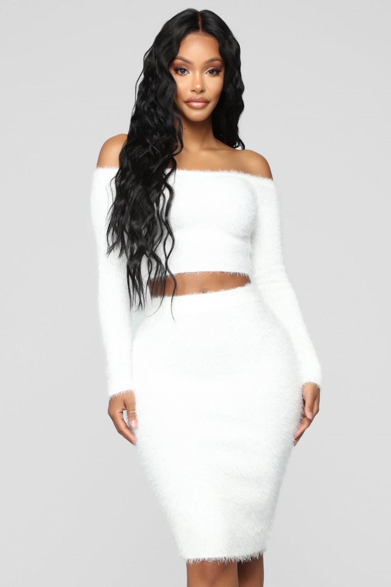 Yodit Yemane featured in  the Fashion Nova catalogue for Winter 2018