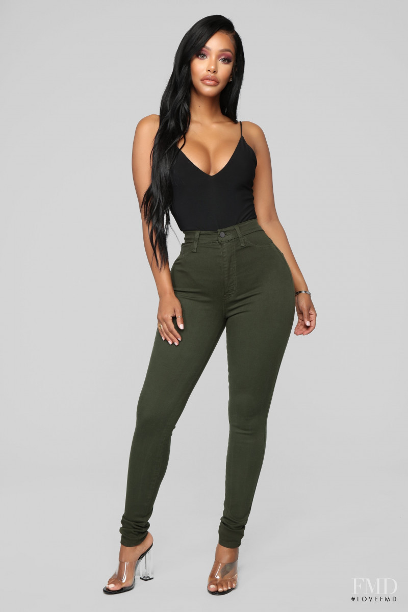 Yodit Yemane featured in  the Fashion Nova catalogue for Winter 2018