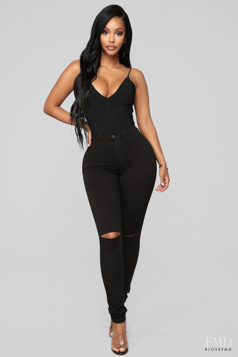 Yodit Yemane featured in  the Fashion Nova catalogue for Winter 2018