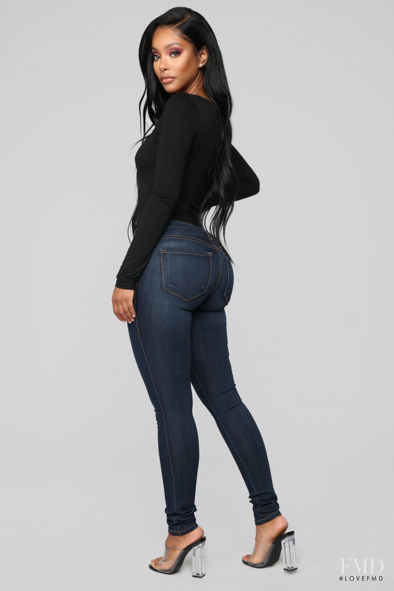 Yodit Yemane featured in  the Fashion Nova catalogue for Winter 2018