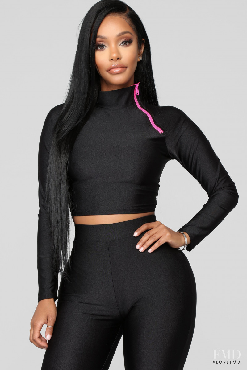 Yodit Yemane featured in  the Fashion Nova catalogue for Winter 2018