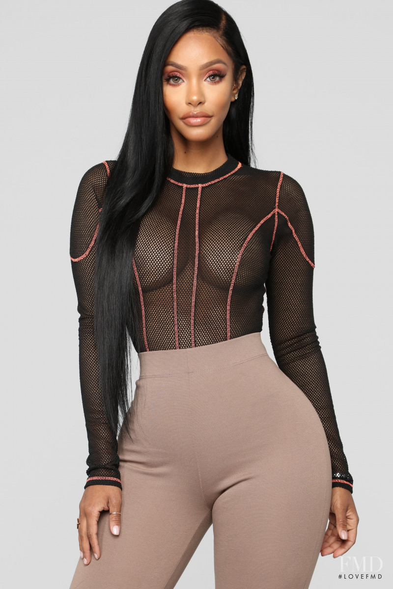 Yodit Yemane featured in  the Fashion Nova catalogue for Winter 2018