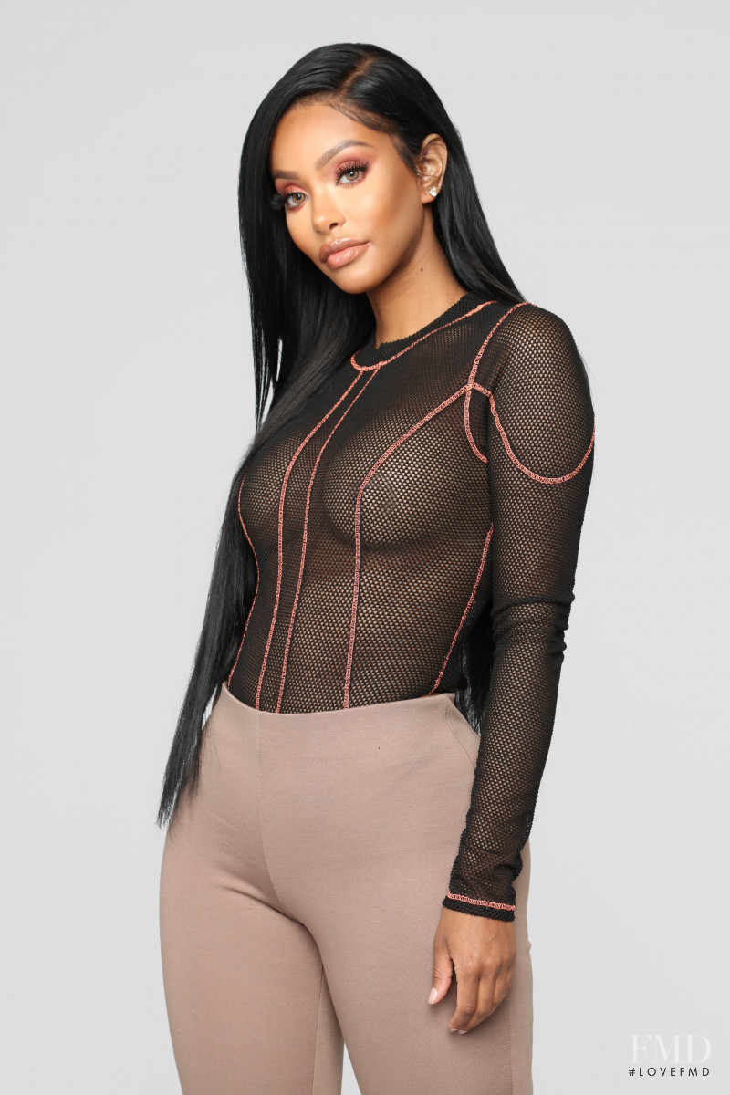 Yodit Yemane featured in  the Fashion Nova catalogue for Winter 2018