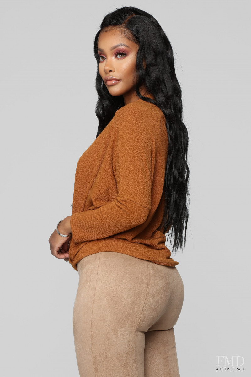 Yodit Yemane featured in  the Fashion Nova catalogue for Winter 2018