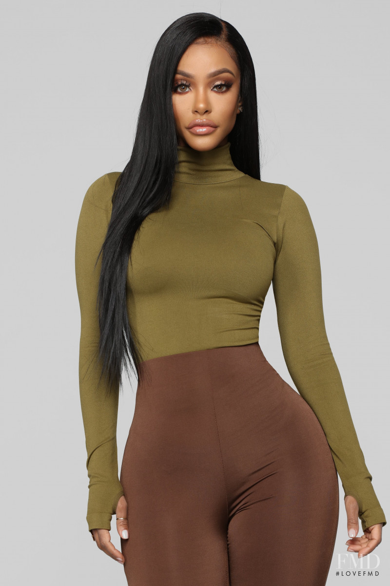 Yodit Yemane featured in  the Fashion Nova catalogue for Winter 2018