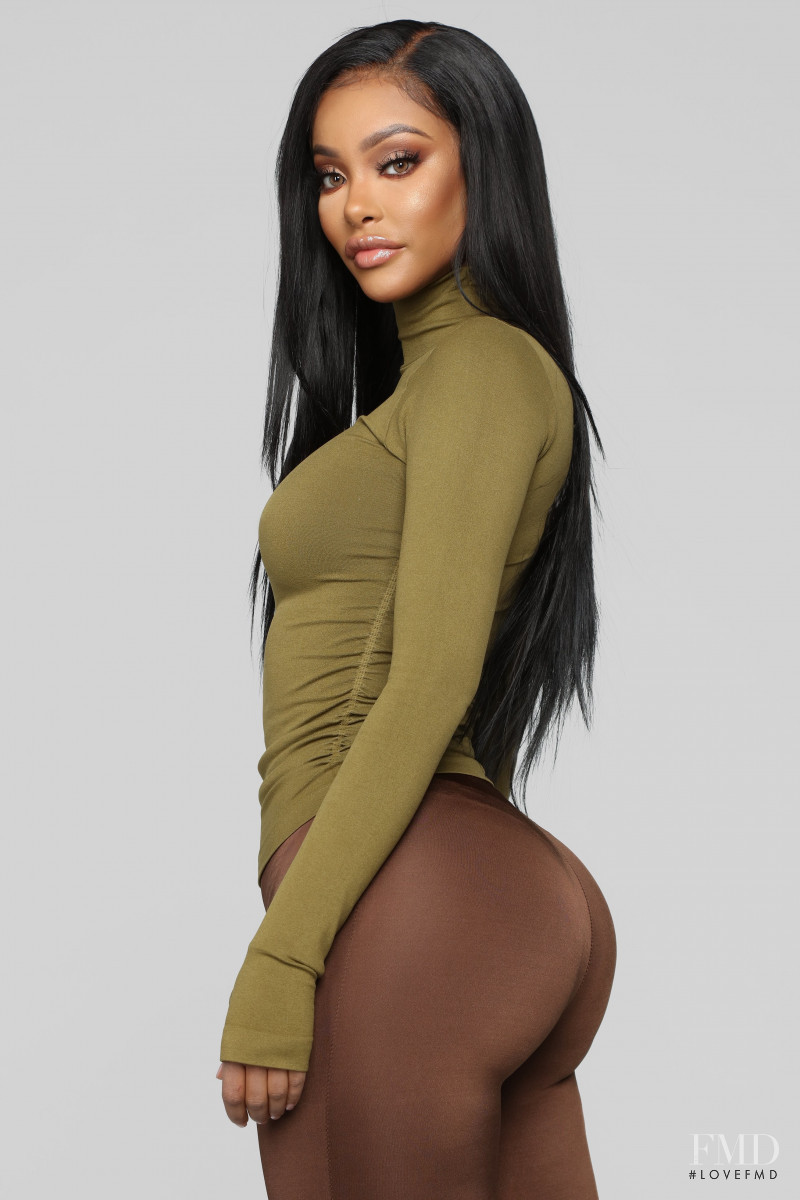 Yodit Yemane featured in  the Fashion Nova catalogue for Winter 2018