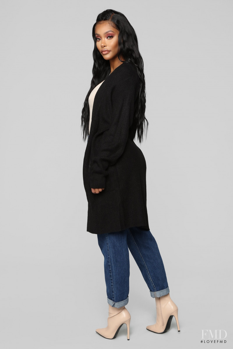 Yodit Yemane featured in  the Fashion Nova catalogue for Winter 2018