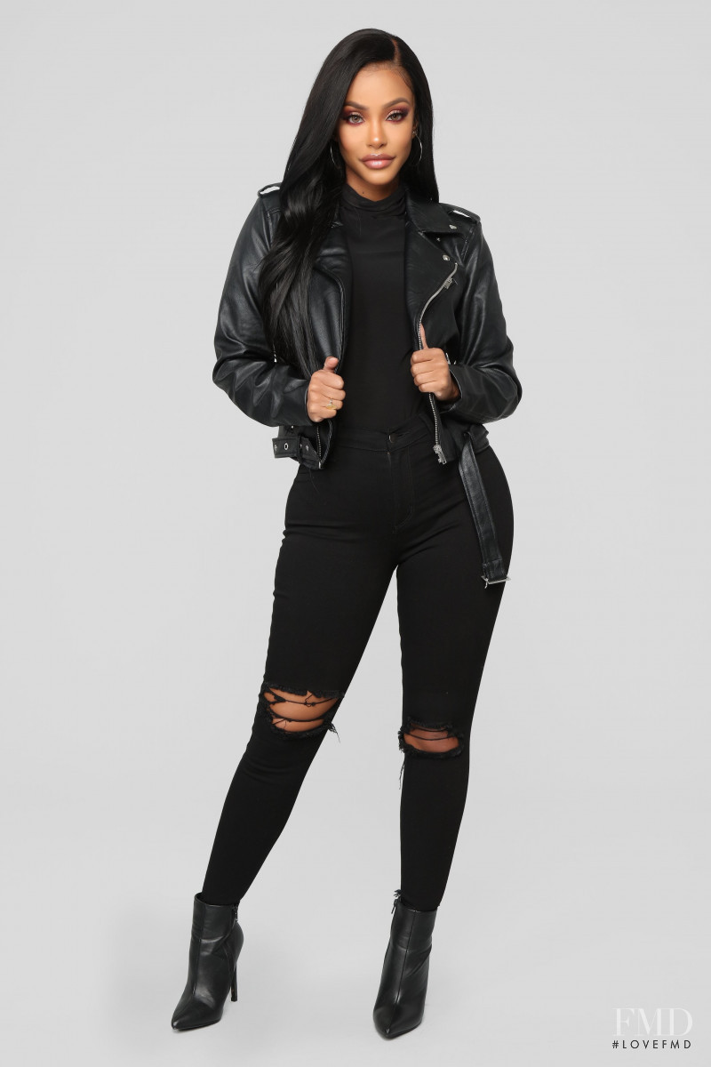 Yodit Yemane featured in  the Fashion Nova catalogue for Winter 2018