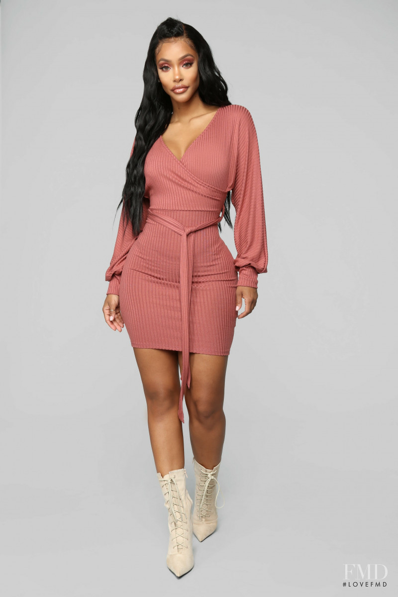Yodit Yemane featured in  the Fashion Nova catalogue for Holiday 2018
