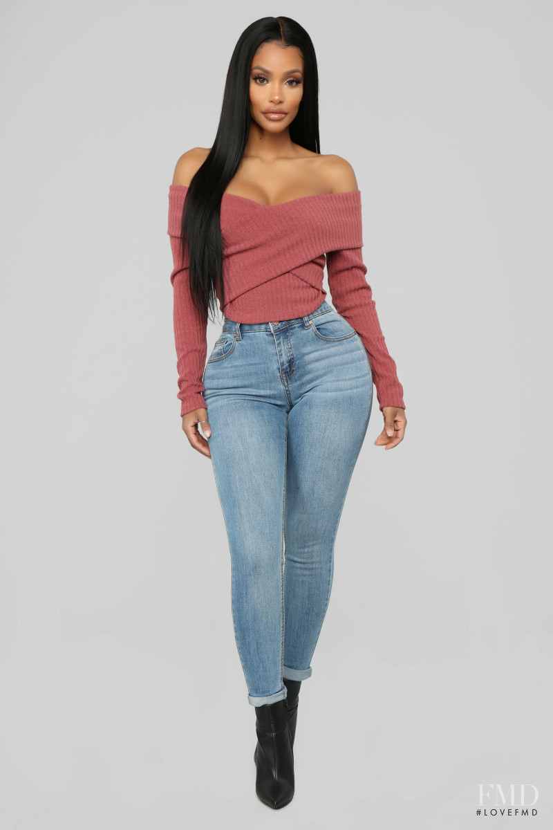 Yodit Yemane featured in  the Fashion Nova catalogue for Holiday 2018