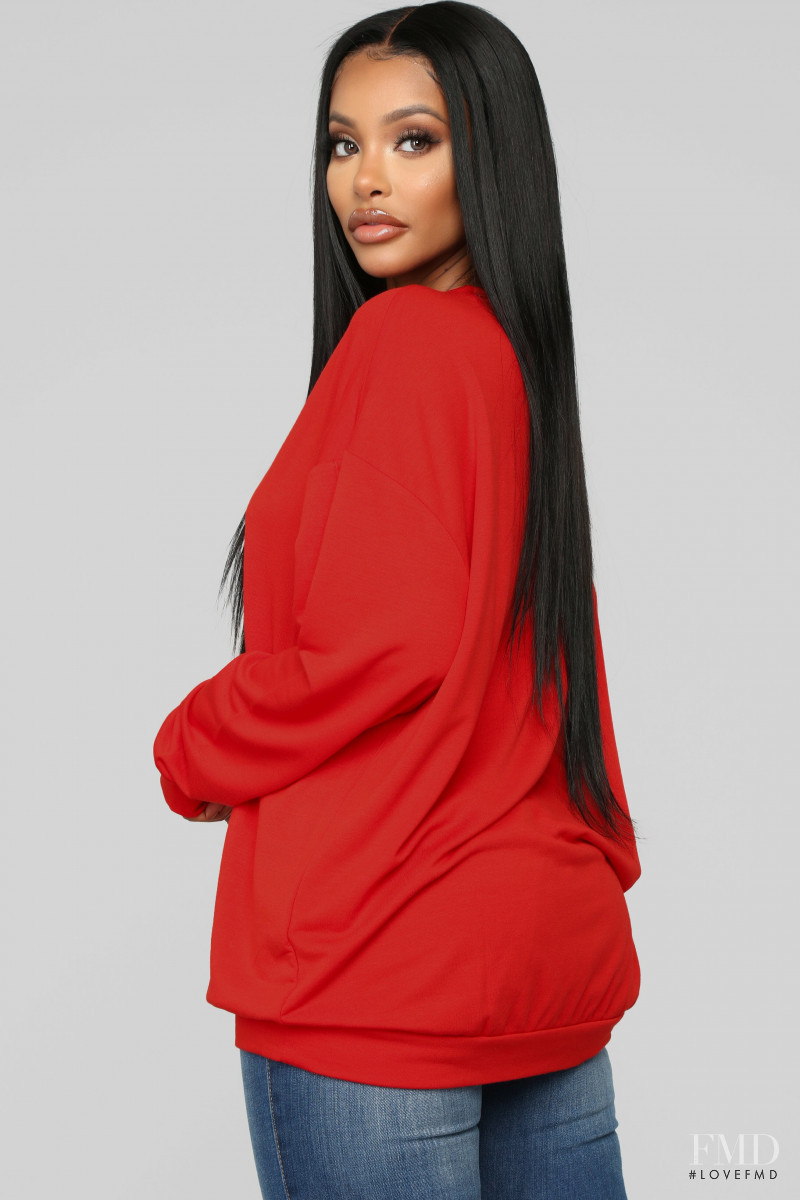 Yodit Yemane featured in  the Fashion Nova catalogue for Holiday 2018