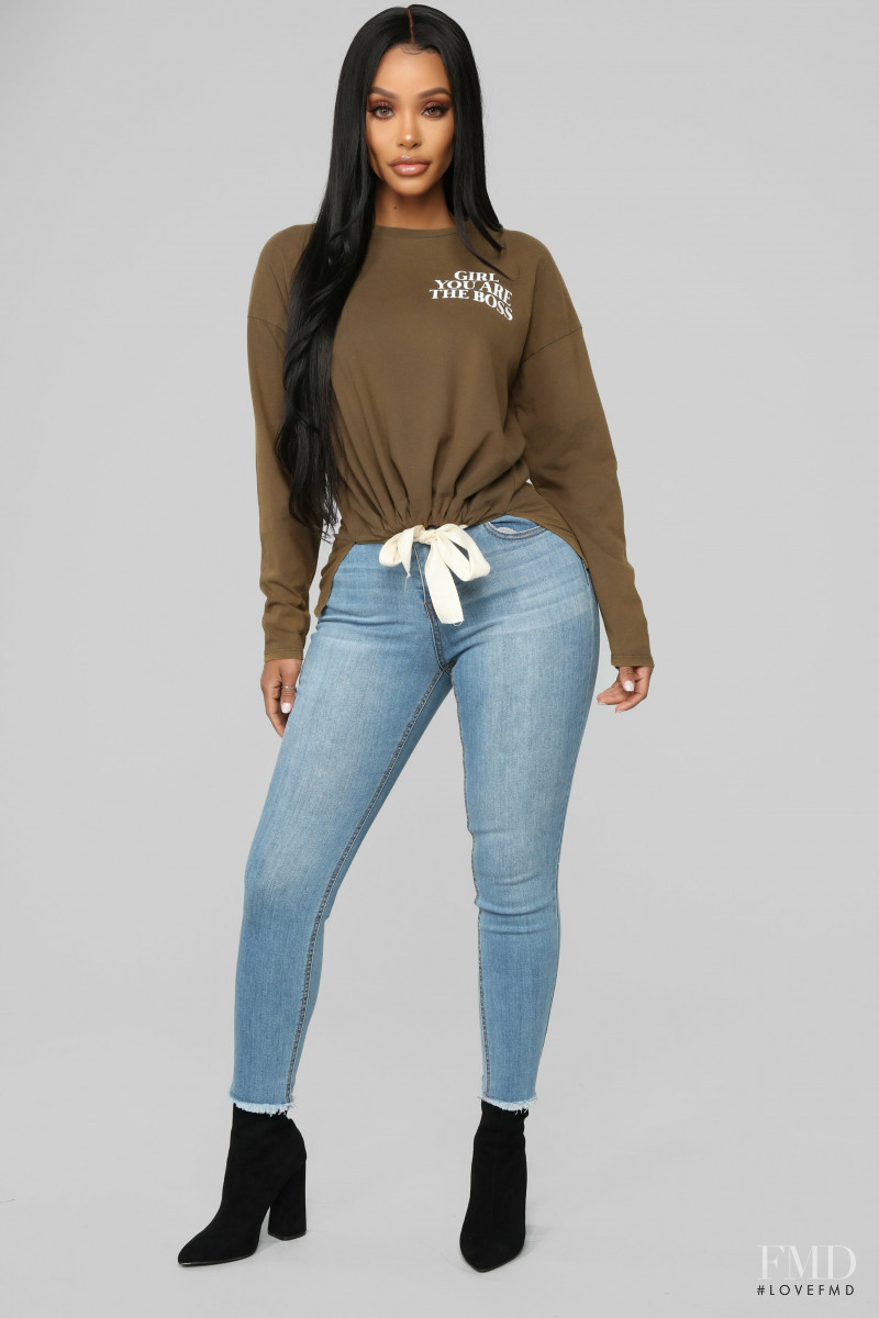 Yodit Yemane featured in  the Fashion Nova catalogue for Holiday 2018