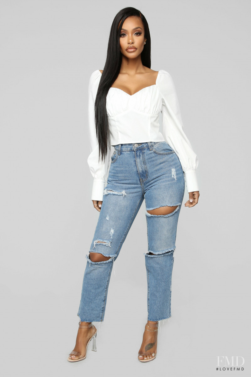 Yodit Yemane featured in  the Fashion Nova catalogue for Spring 2019