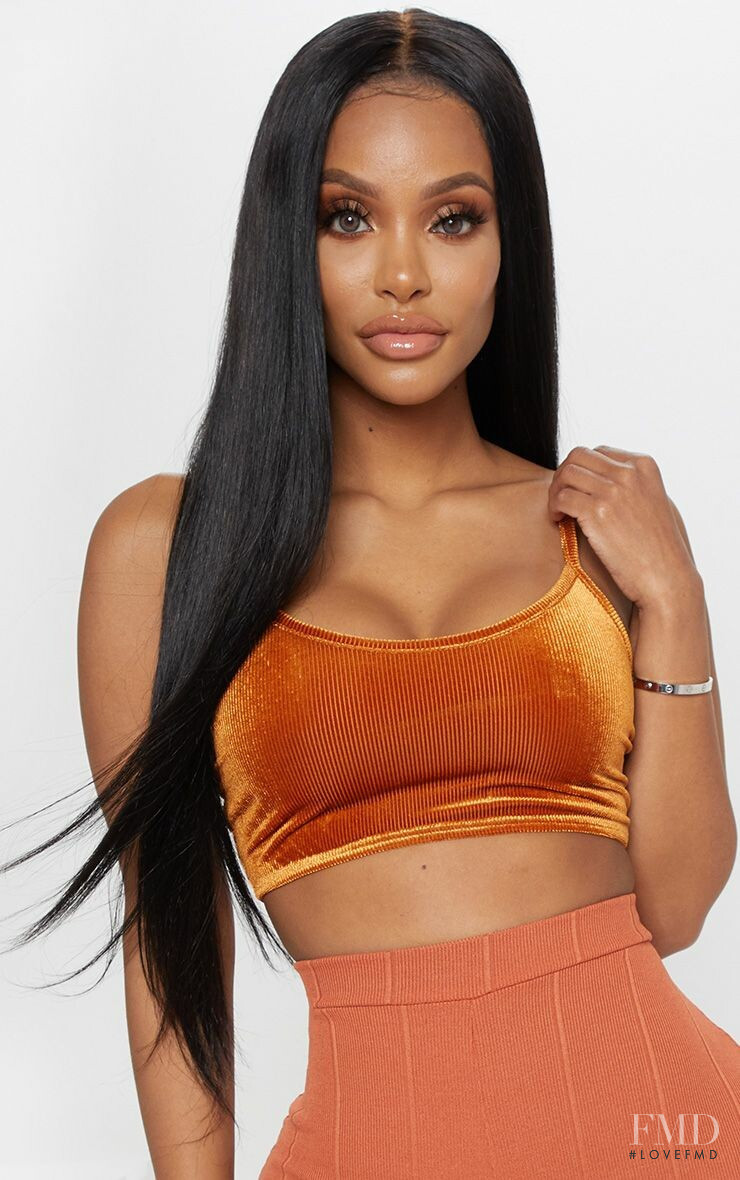 Yodit Yemane featured in  the PrettyLittleThing catalogue for Spring 2019