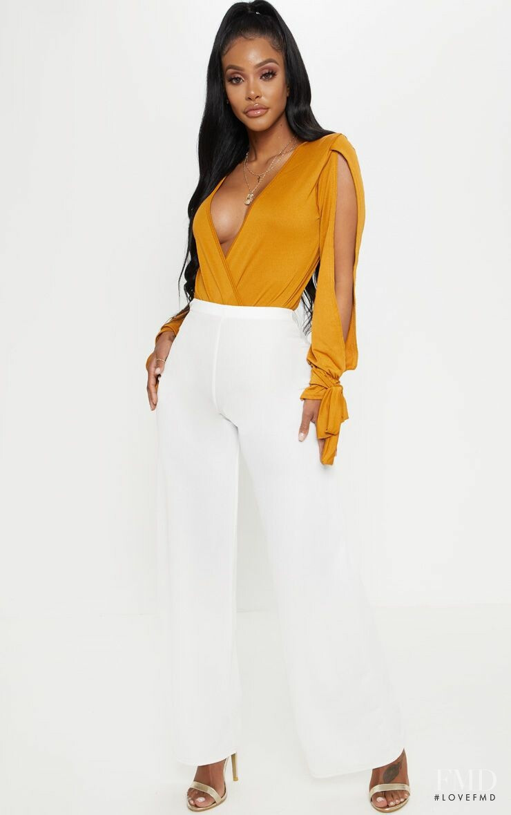 Yodit Yemane featured in  the PrettyLittleThing catalogue for Spring 2019