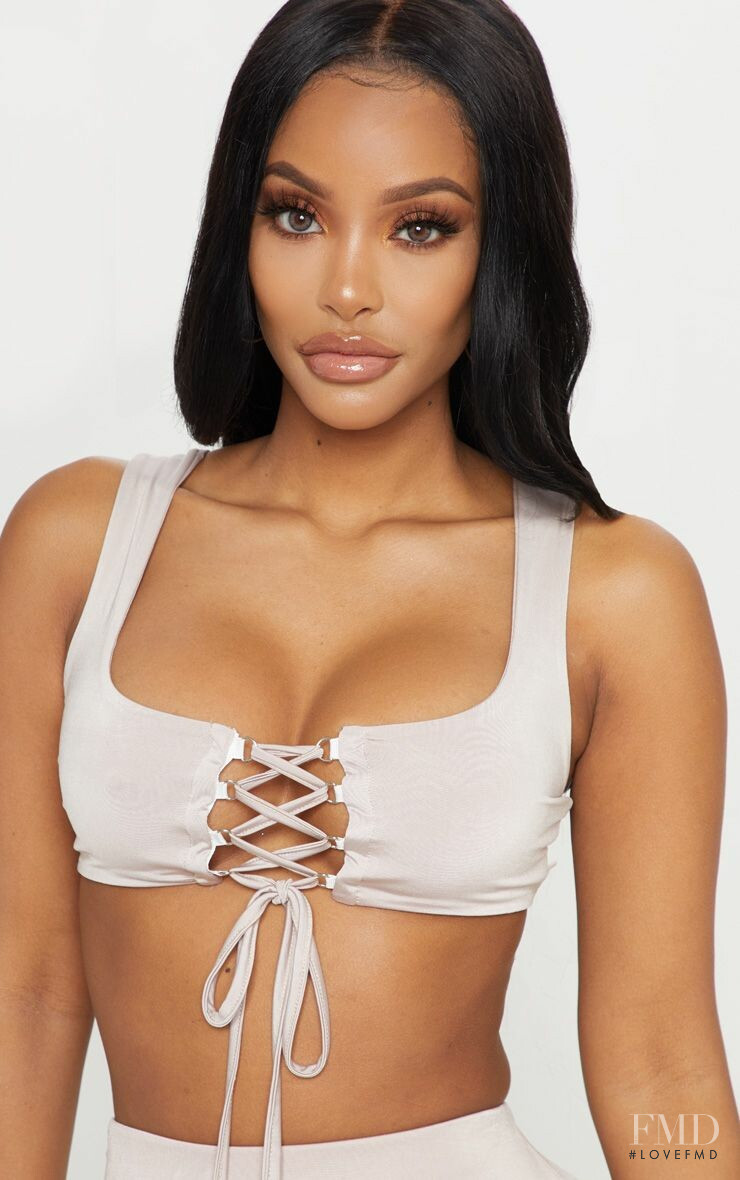 Yodit Yemane featured in  the PrettyLittleThing catalogue for Spring 2019