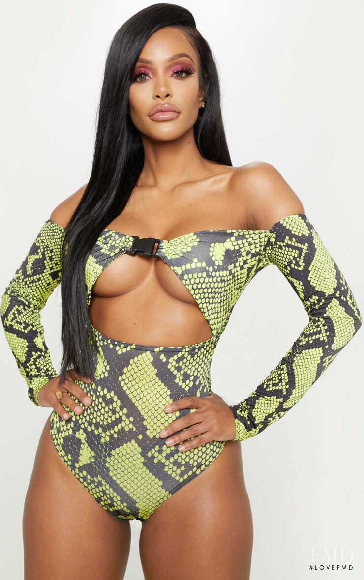 Yodit Yemane featured in  the PrettyLittleThing catalogue for Spring 2019