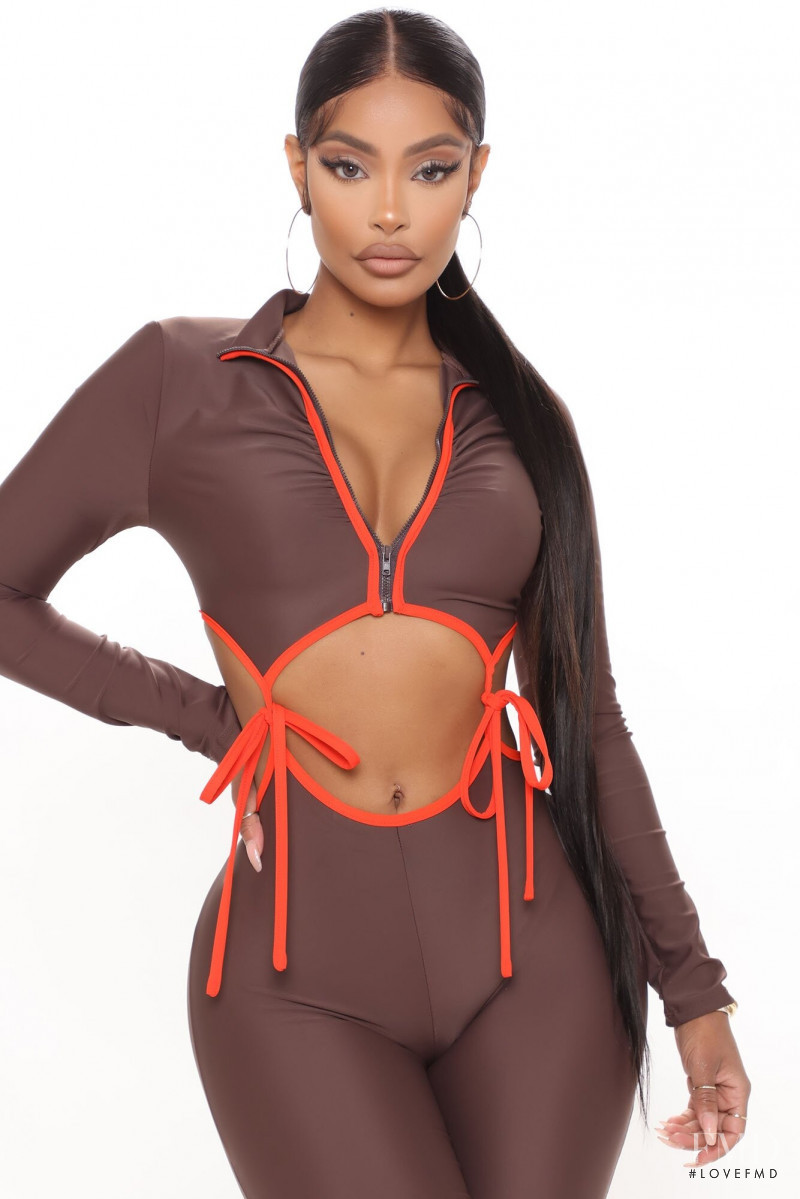 Yodit Yemane featured in  the Fashion Nova catalogue for Winter 2020