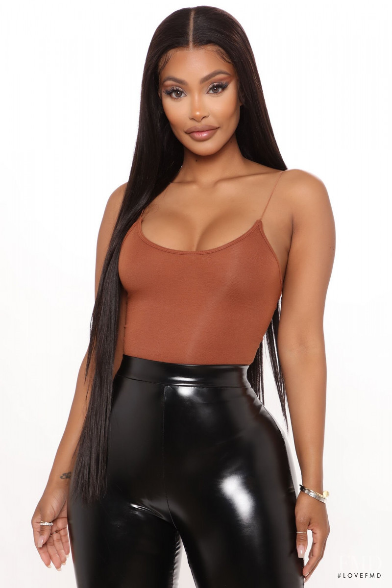 Yodit Yemane featured in  the Fashion Nova catalogue for Winter 2020