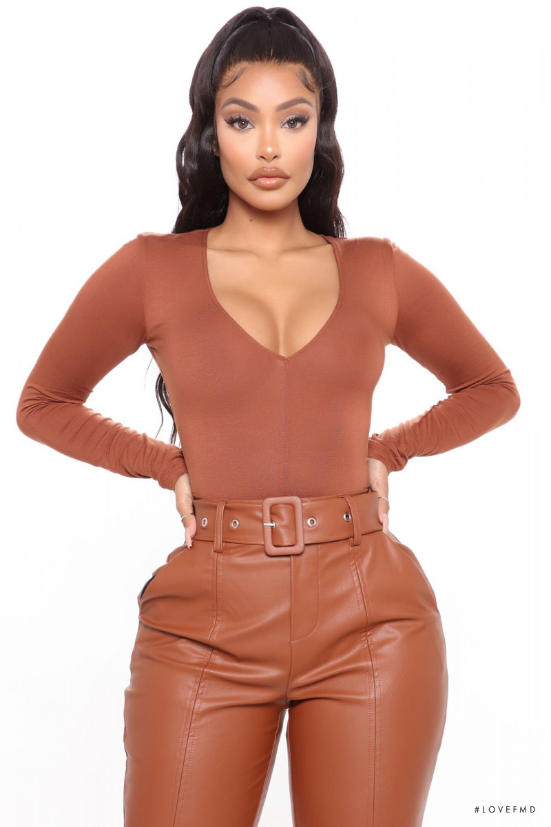 Yodit Yemane featured in  the Fashion Nova catalogue for Winter 2020