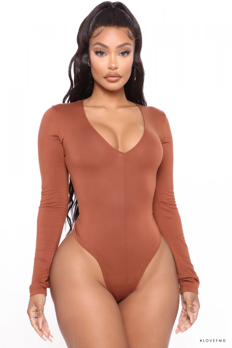 Yodit Yemane featured in  the Fashion Nova catalogue for Winter 2020