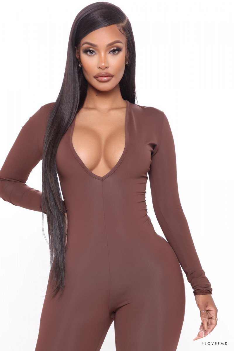 Yodit Yemane featured in  the Fashion Nova catalogue for Winter 2020