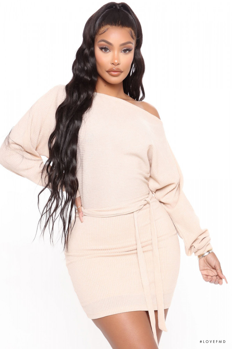 Yodit Yemane featured in  the Fashion Nova catalogue for Winter 2020