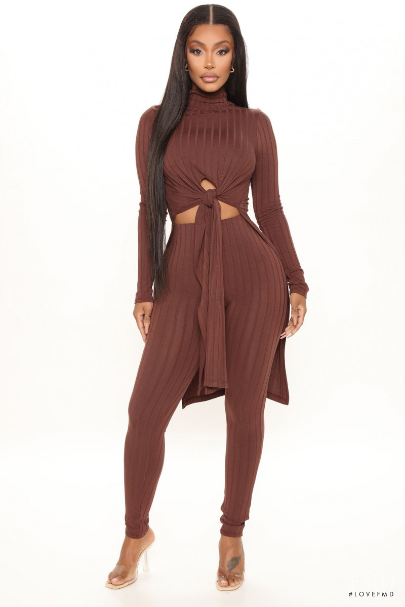 Yodit Yemane featured in  the Fashion Nova catalogue for Winter 2020