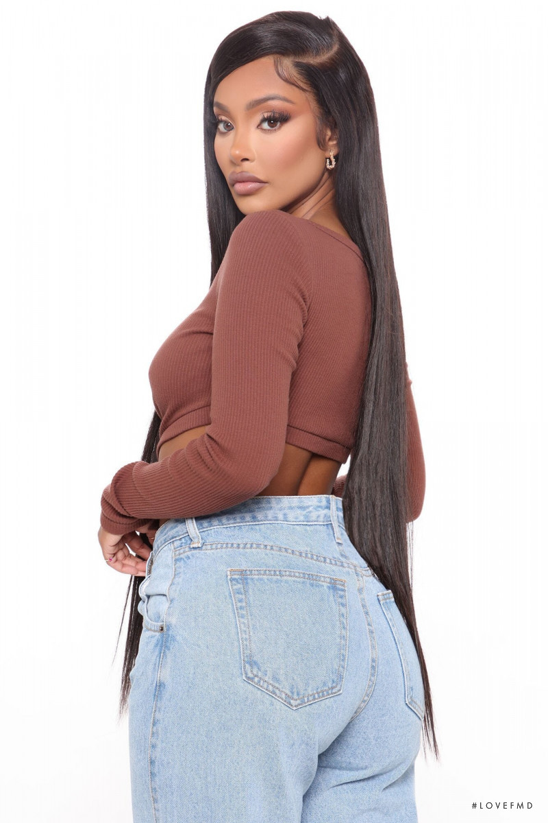 Yodit Yemane featured in  the Fashion Nova catalogue for Winter 2020