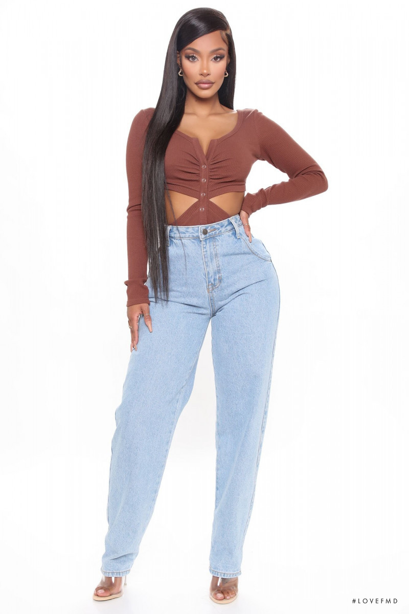 Yodit Yemane featured in  the Fashion Nova catalogue for Winter 2020