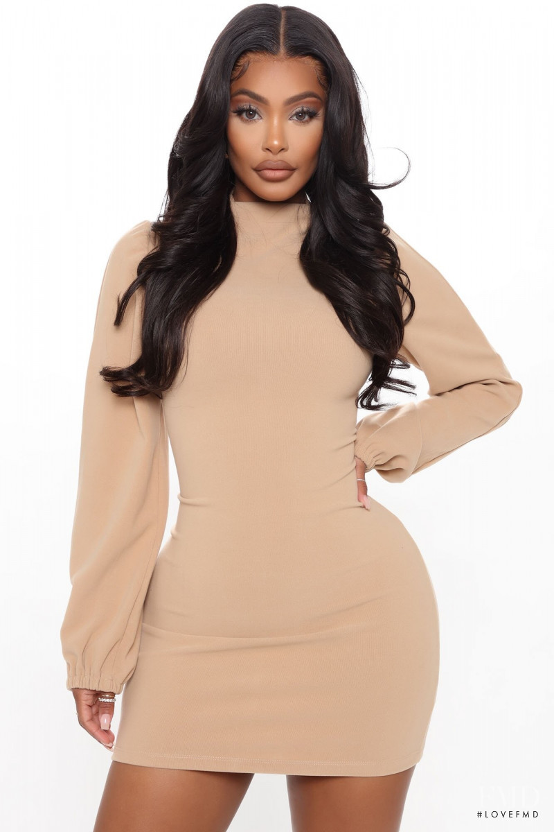 Yodit Yemane featured in  the Fashion Nova catalogue for Winter 2020