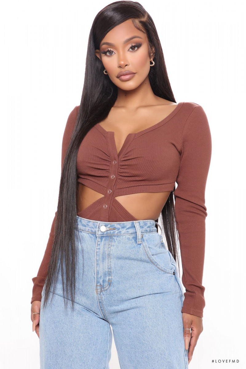 Yodit Yemane featured in  the Fashion Nova catalogue for Winter 2020