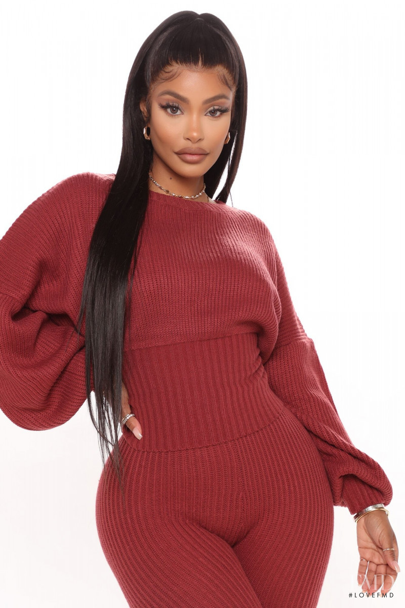 Yodit Yemane featured in  the Fashion Nova catalogue for Winter 2020