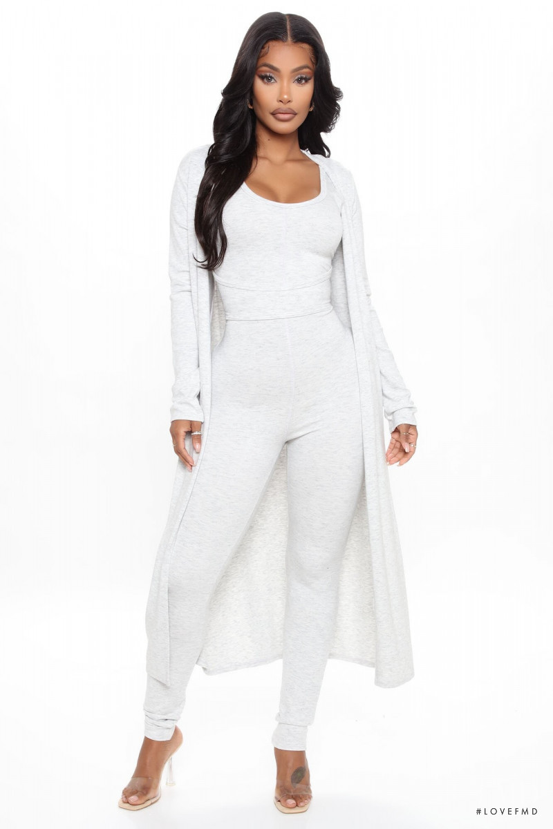 Yodit Yemane featured in  the Fashion Nova catalogue for Winter 2020