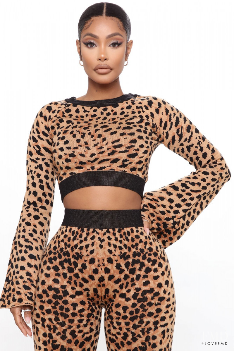 Yodit Yemane featured in  the Fashion Nova catalogue for Winter 2020