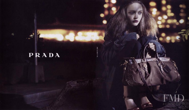 Sasha Pivovarova featured in  the Prada advertisement for Autumn/Winter 2006