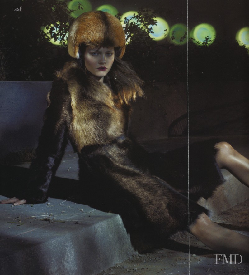 Sasha Pivovarova featured in  the Prada advertisement for Autumn/Winter 2006