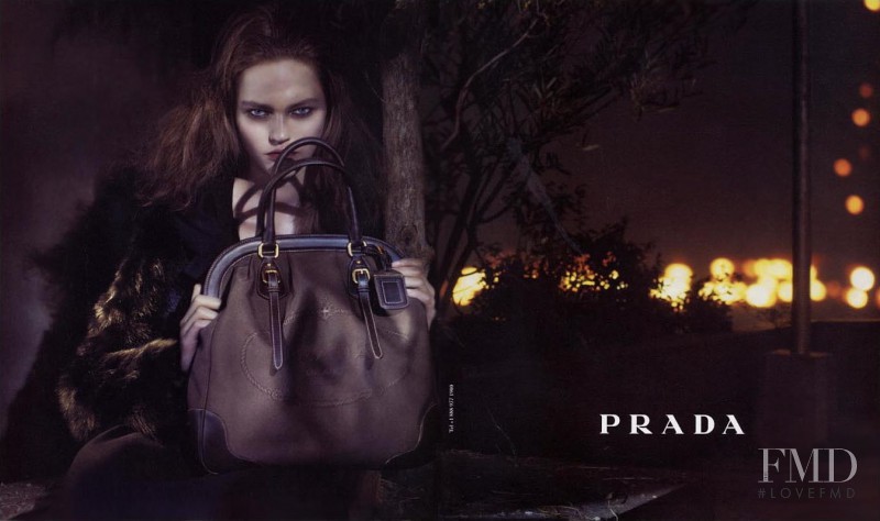 Sasha Pivovarova featured in  the Prada advertisement for Autumn/Winter 2006