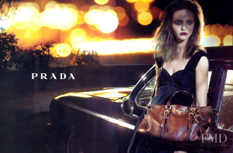 Sasha Pivovarova featured in  the Prada advertisement for Autumn/Winter 2006