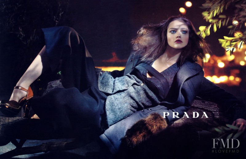 Sasha Pivovarova featured in  the Prada advertisement for Autumn/Winter 2006