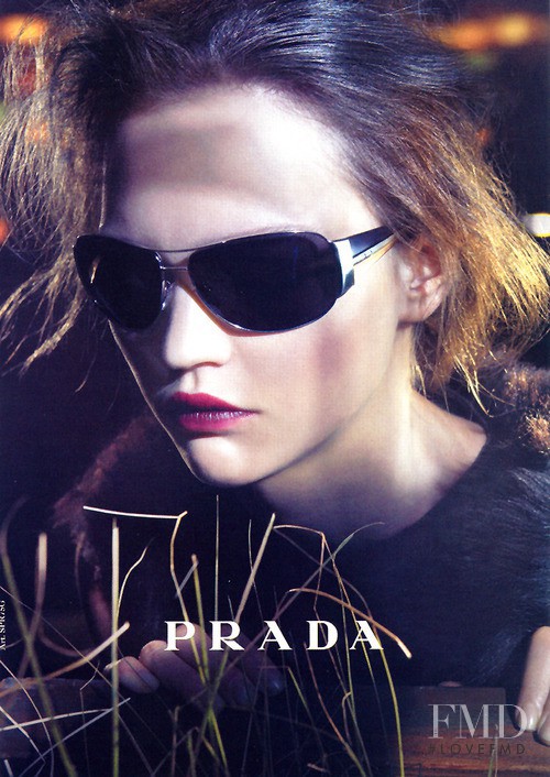 Sasha Pivovarova featured in  the Prada advertisement for Autumn/Winter 2006