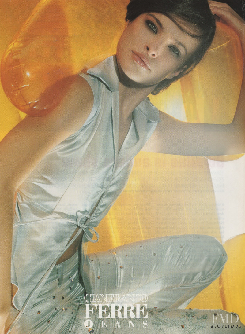 Ljupka Gojic featured in  the Gianfranco Ferré Jeans advertisement for Spring/Summer 2002