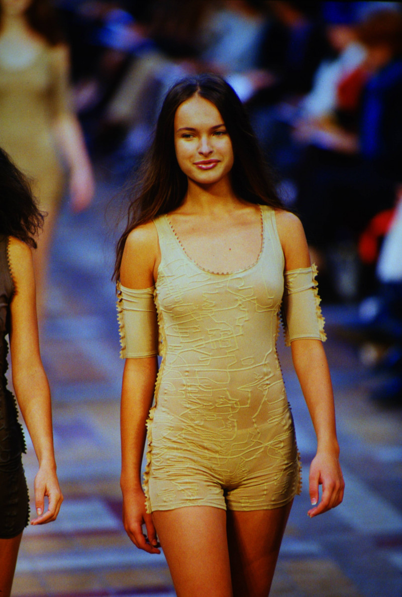 Ljupka Gojic featured in  the Issey Miyake fashion show for Spring/Summer 2000