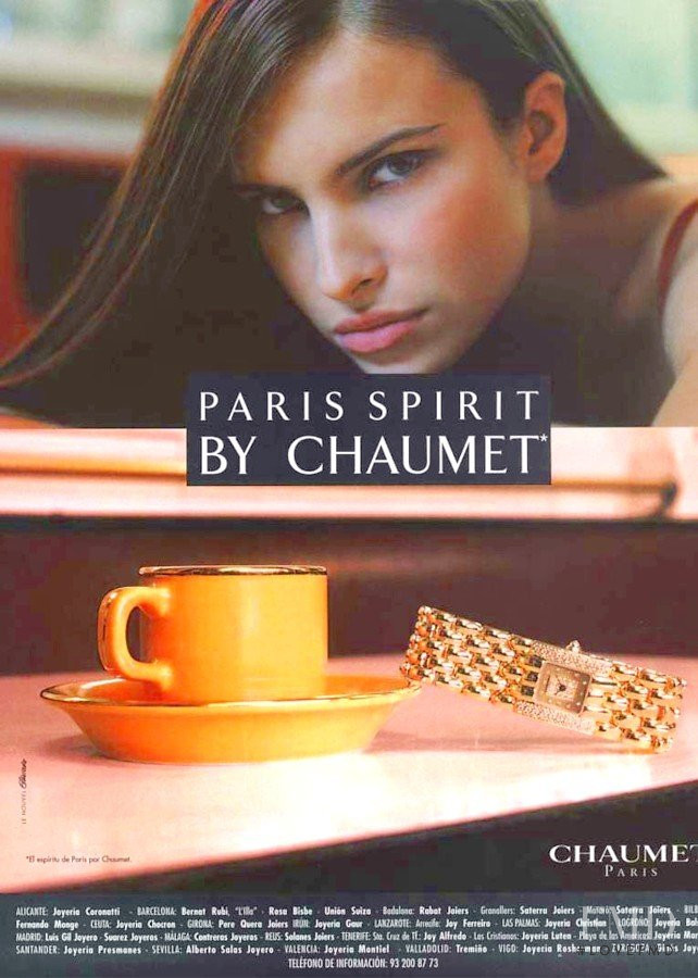 Ljupka Gojic featured in  the Chaumet advertisement for Spring/Summer 1999