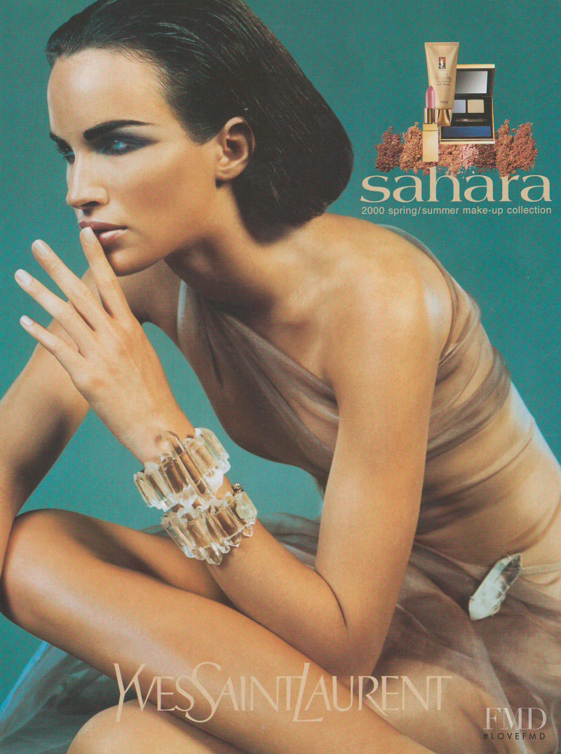 Ljupka Gojic featured in  the YSL Beauty Sahara advertisement for Spring/Summer 2000
