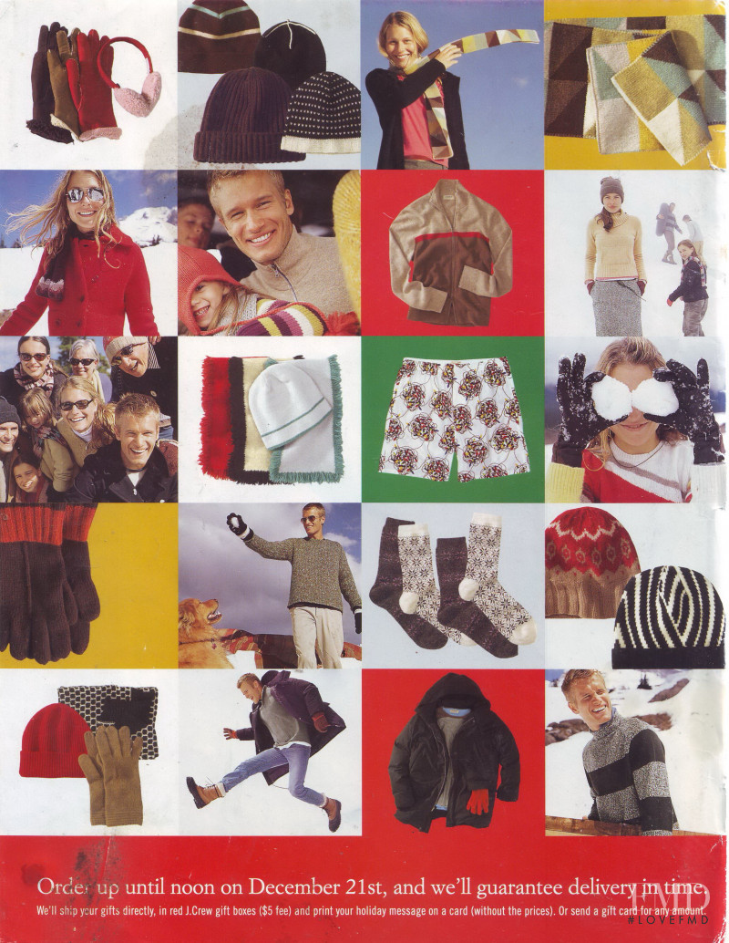 Ljupka Gojic featured in  the J.Crew catalogue for Holiday 2001