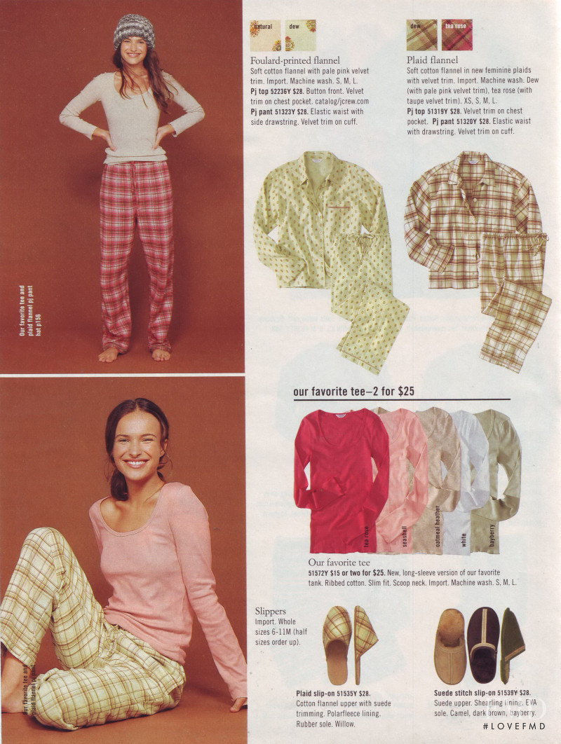 Ljupka Gojic featured in  the J.Crew catalogue for Holiday 2001