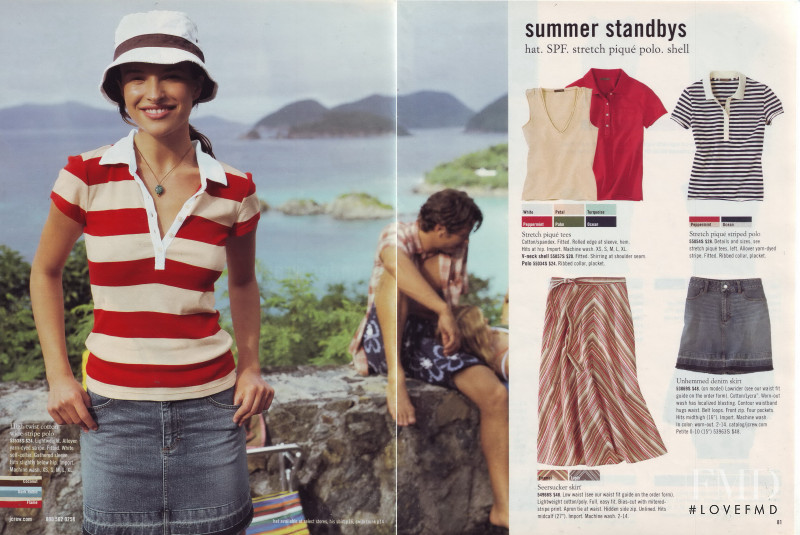 Ljupka Gojic featured in  the J.Crew catalogue for Summer 2002