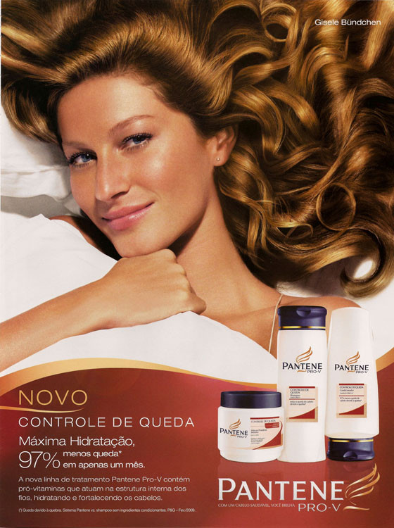 Gisele Bundchen featured in  the Pantene advertisement for Spring/Summer 2009